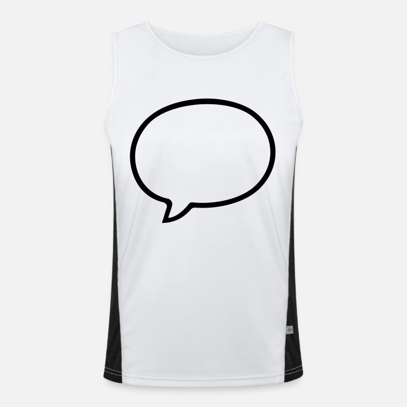 Speech bubble comic design - Men's Functional Contrast Tank Top  - white/black
