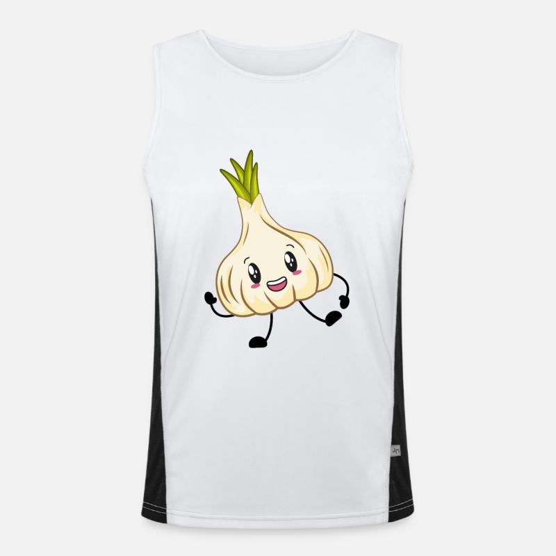 Knoblauch Funktionelles Kontrast-Tank Top für Männer 