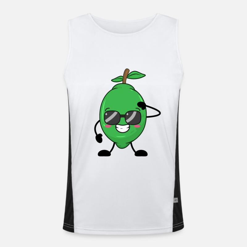 lime Men's Functional Contrast Tank Top 