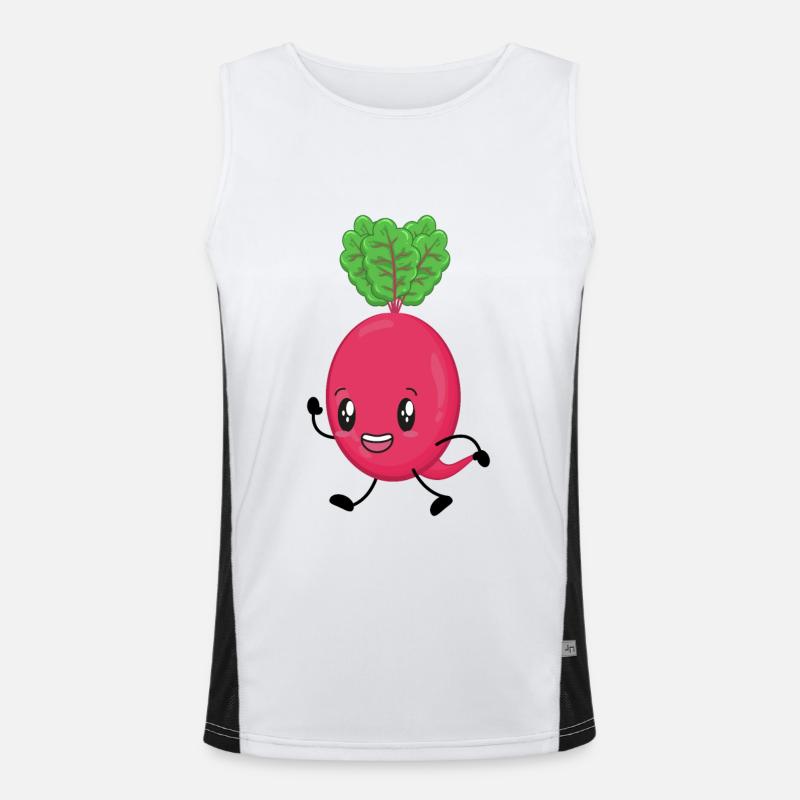 Beetroot - Men's Functional Contrast Tank Top  - white/black