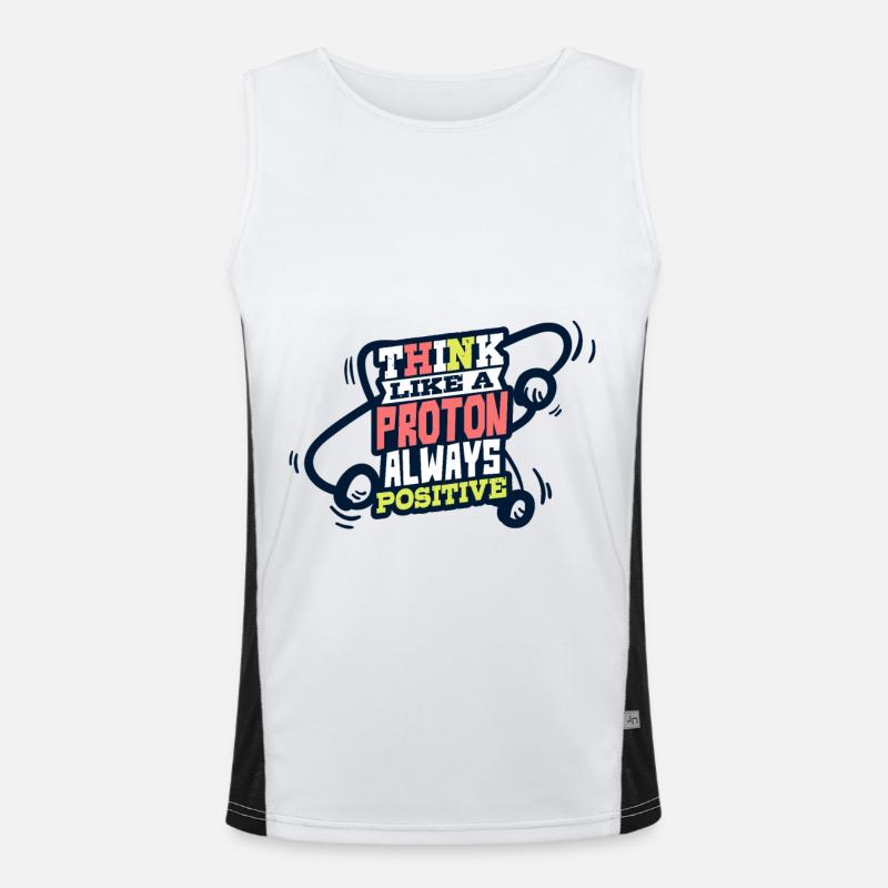 Physics saying physics teacher - Men's Functional Contrast Tank Top  - white/black