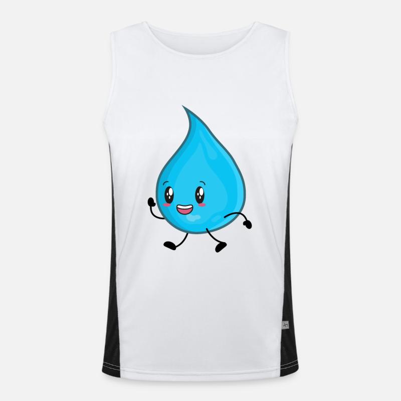 Wassertropfen Wasser Funktionelles Kontrast-Tank Top für Männer 