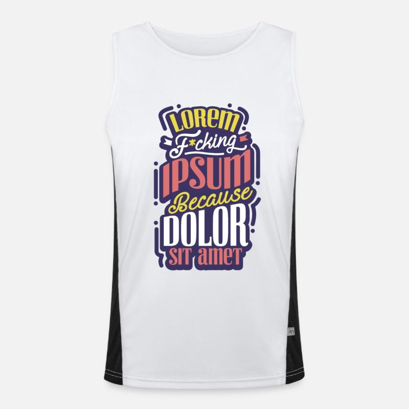 Web designer computer scientist Nerd - Men's Functional Contrast Tank Top  - white/black