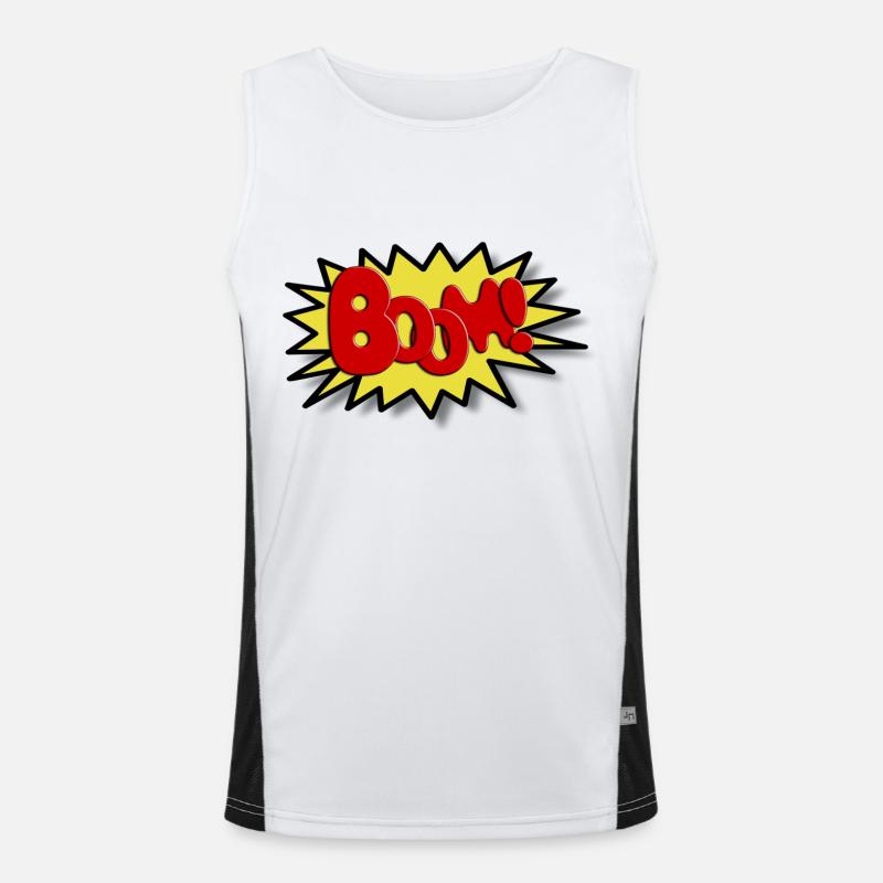 Boom Comicstyle Comic Figure Lichtenstein Pop Art Men's Functional Contrast Tank Top 