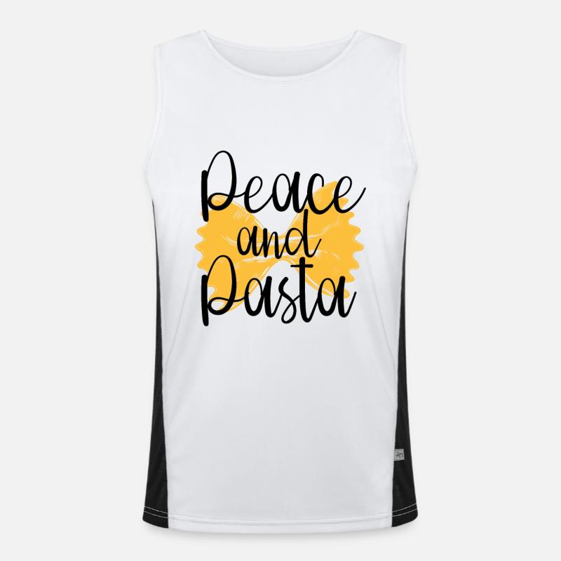 Peace and Pasta Men's Functional Contrast Tank Top 