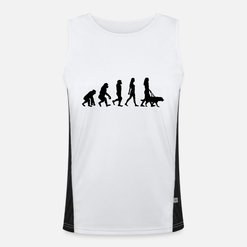 Hundehalterin Evolution Hund Funktionelles Kontrast-Tank Top für Männer 