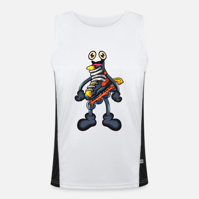 Inline Skating Inliner Funktionelles Kontrast-Tank Top für Männer 
