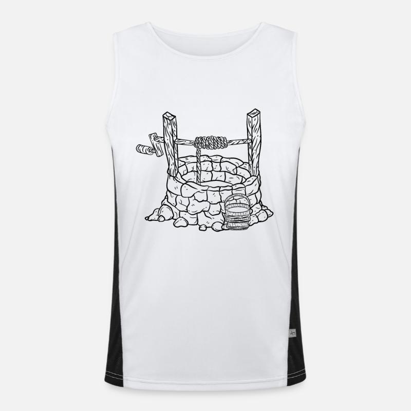 Brunnen Funktionelles Kontrast-Tank Top für Männer 