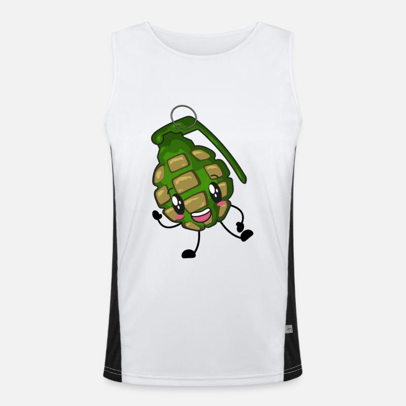 Granate Funktionelles Kontrast-Tank Top für Männer 