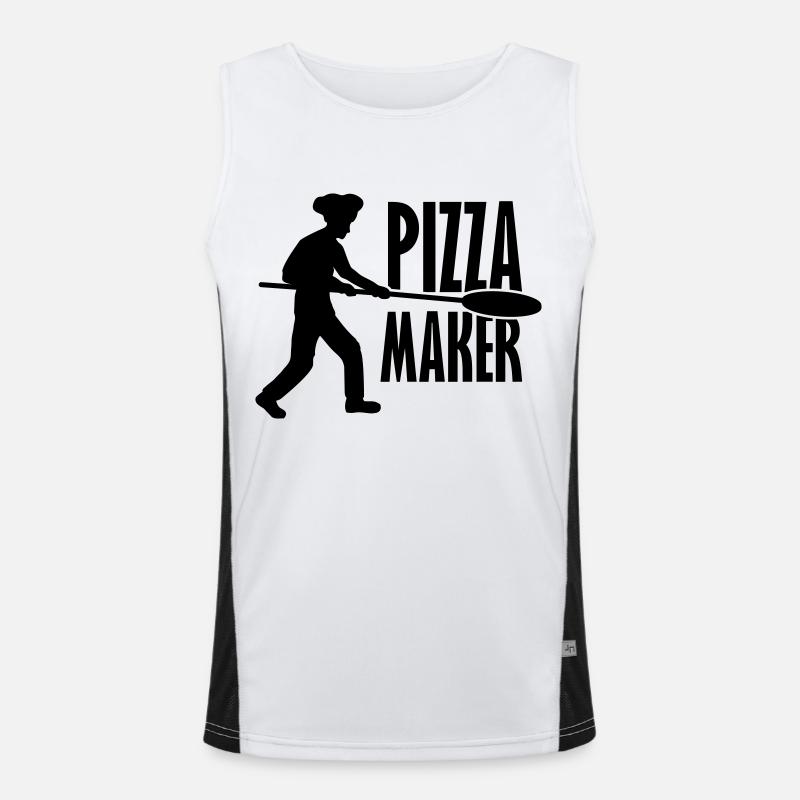 Pizza Pusher Pizza Maker Men's Functional Contrast Tank Top 