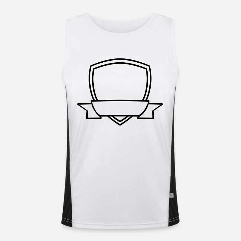 Banner Shield Empty Men's Functional Contrast Tank Top 