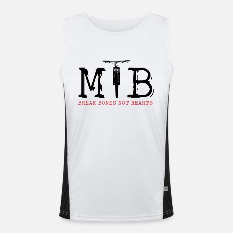 VTT VTT VÉLO DE DESCENTE SE CASSER LES OS PAS Débardeur respirant contrasté Homme 