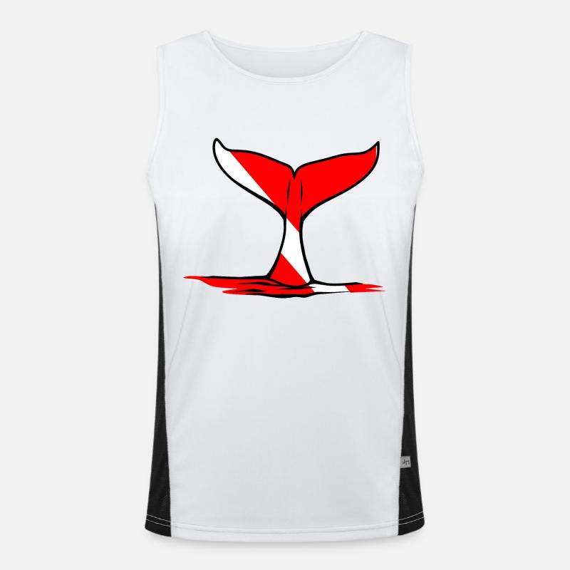 Whale Fin by Scuba.Style Men's Functional Contrast Tank Top 