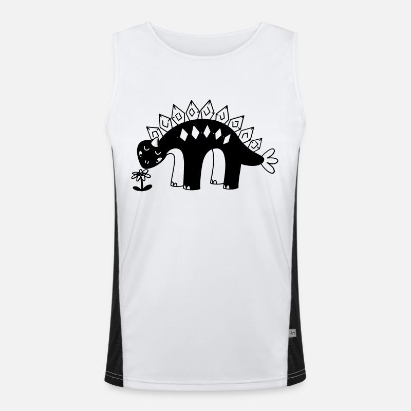 Mignon petit dinosaure à l’odeur de fleur Débardeur respirant contrasté Homme 