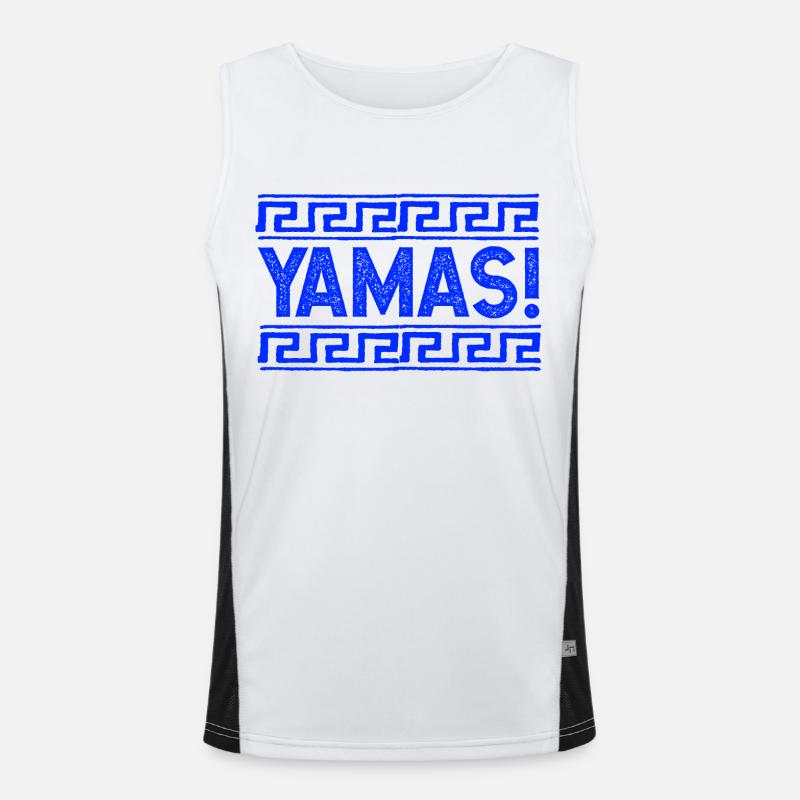 Yamas Ouzo Grèce Humour amusant dire Débardeur respirant contrasté Homme 