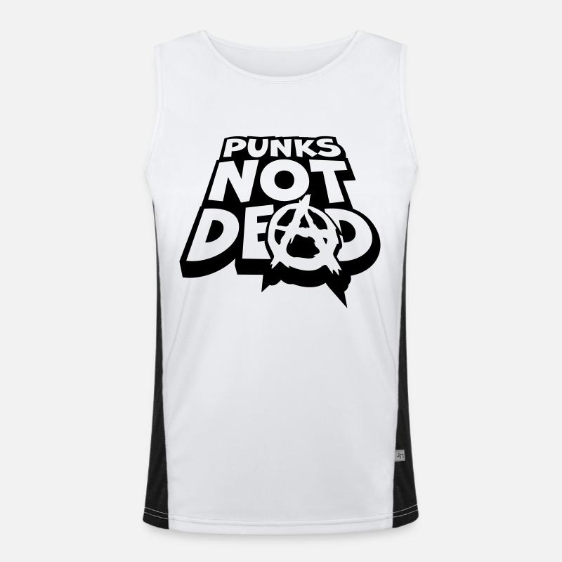 punks not dead quote Men's Functional Contrast Tank Top 