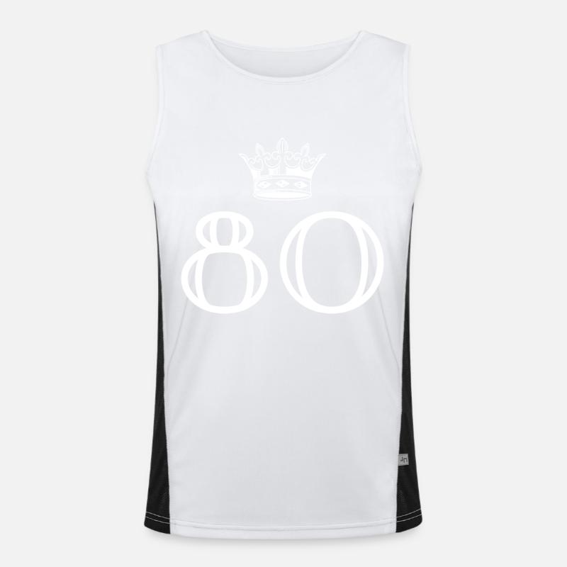80 Number crown Men's Functional Contrast Tank Top 