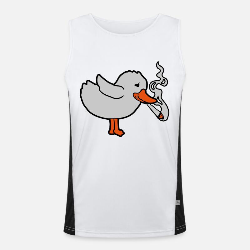 Joint Smoking Chick Weed Men's Functional Contrast Tank Top 
