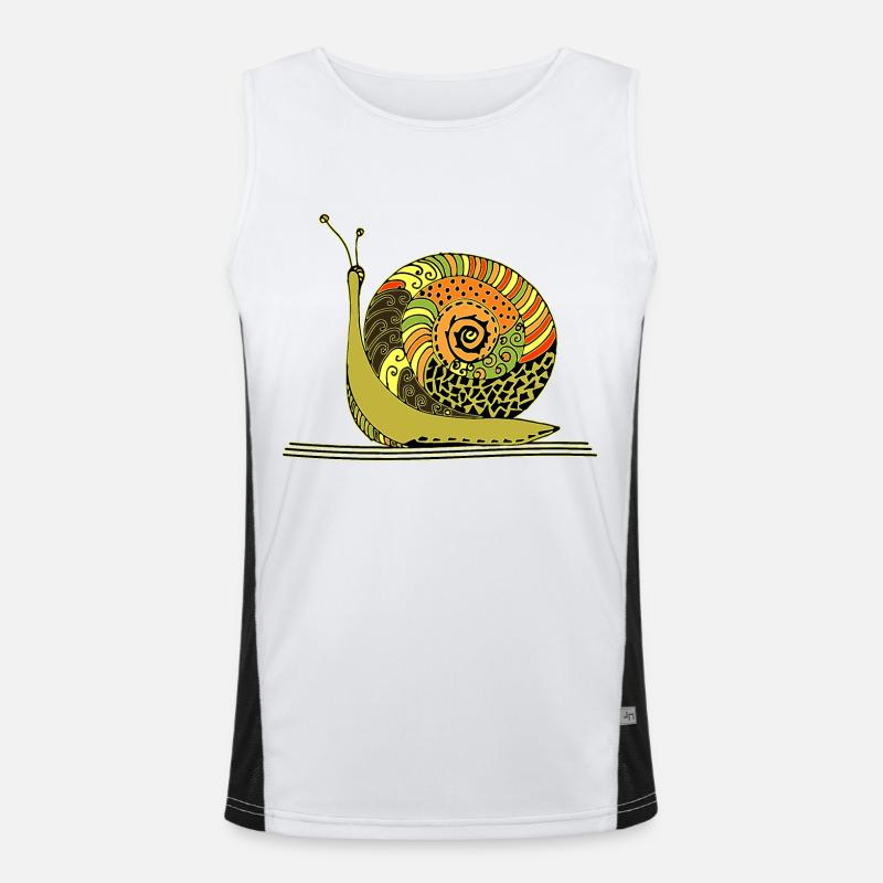 Schnecke Funktionelles Kontrast-Tank Top für Männer 