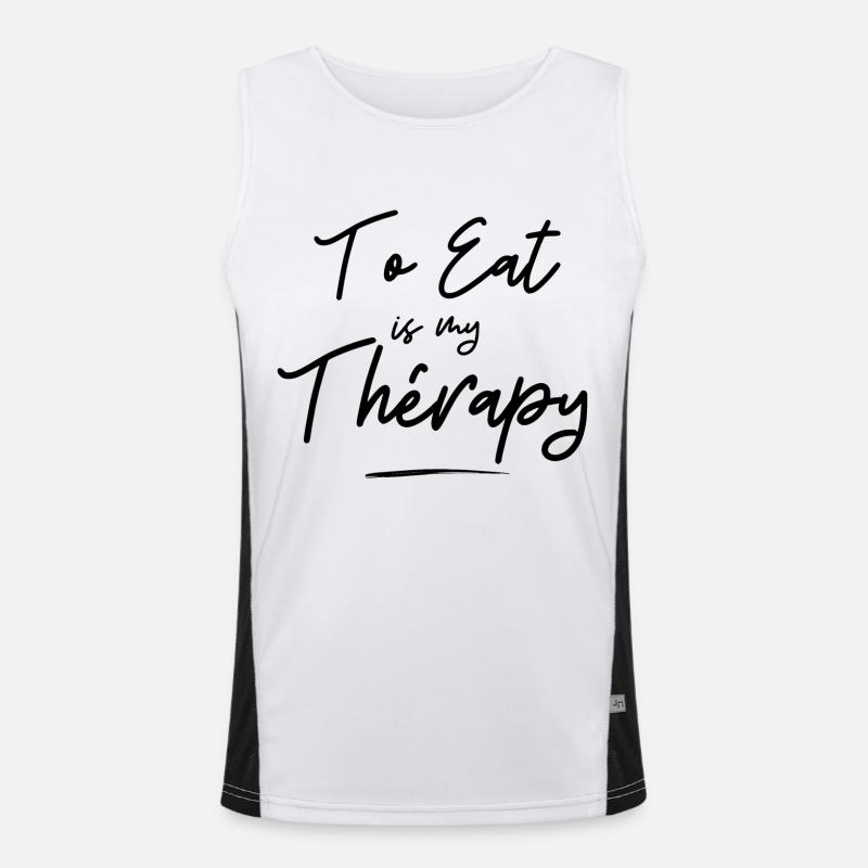 to eat is my théraphy Débardeur respirant contrasté Homme 