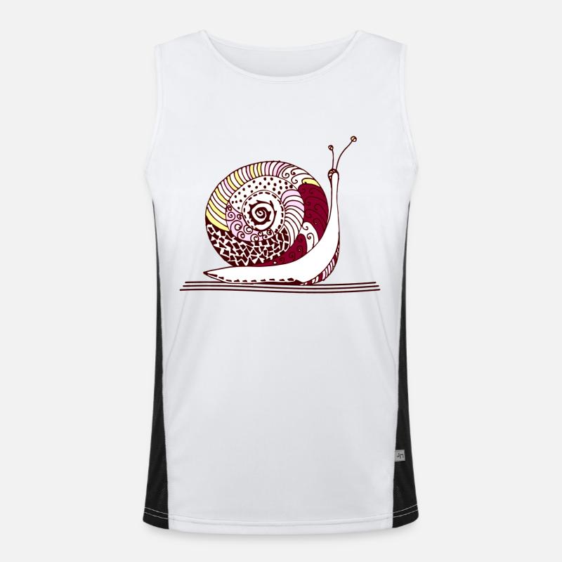 Schnecke Funktionelles Kontrast-Tank Top für Männer 
