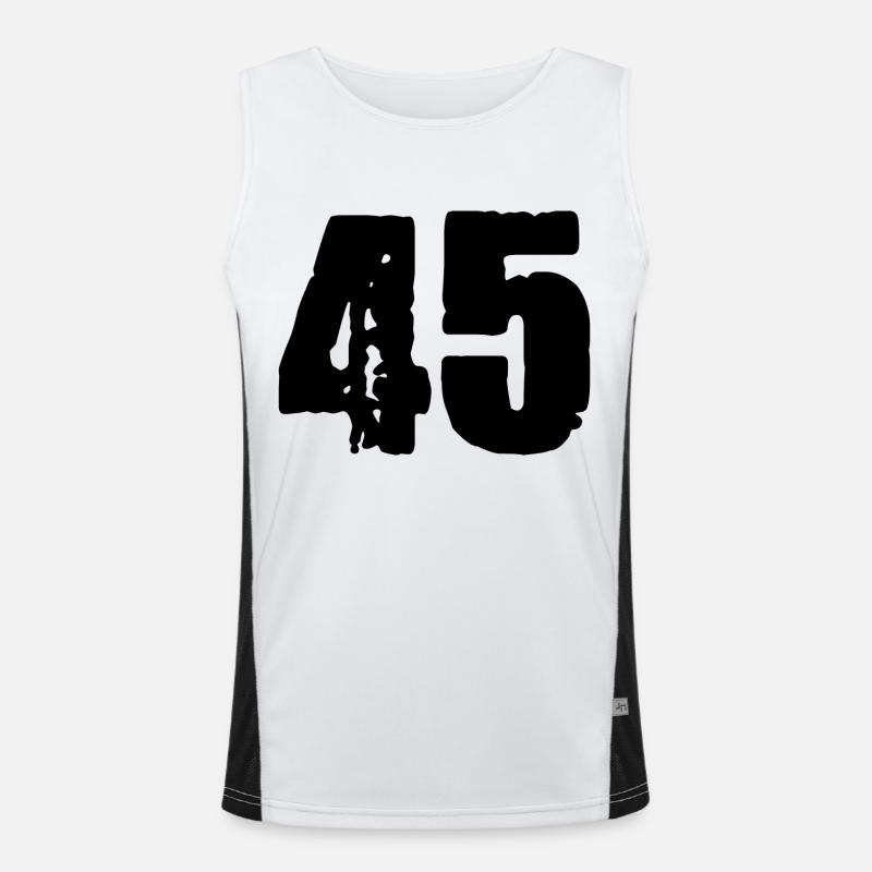 45 number jersey Men's Functional Contrast Tank Top 