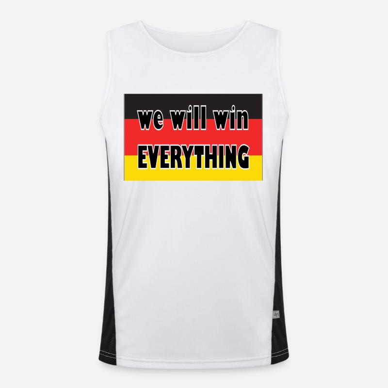 we will win everything Funktionelles Kontrast-Tank Top für Männer 