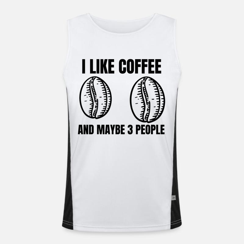 Coffee Cup Caffeine Gift Coffee Bean Coffee Men's Functional Contrast Tank Top 