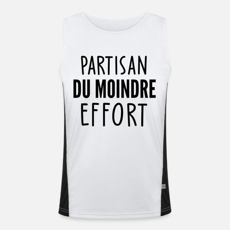 partisan du moindre effort Débardeur respirant contrasté Homme 