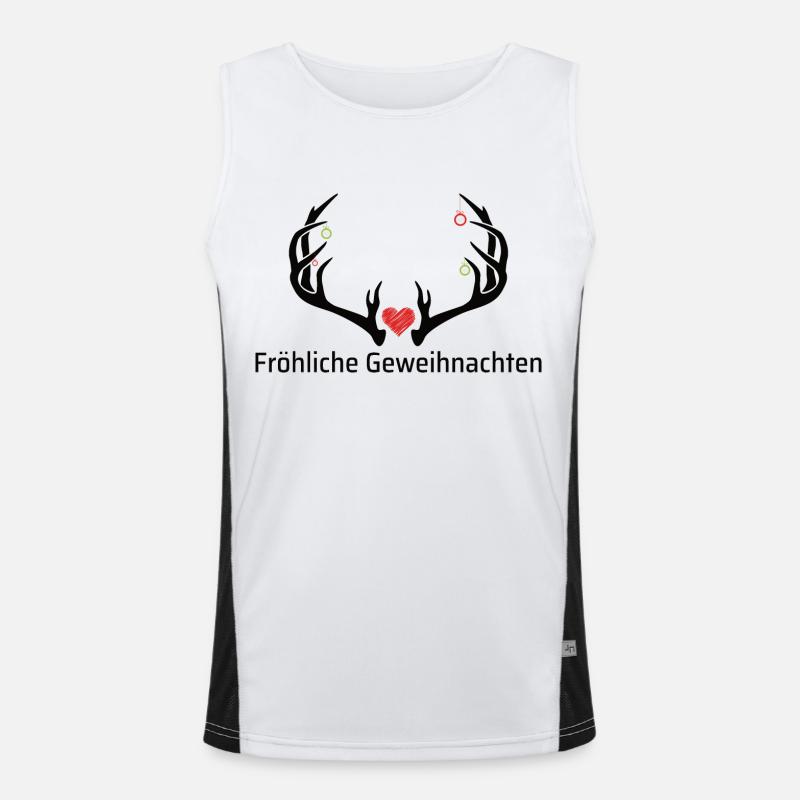 Geweihnachten Funktionelles Kontrast-Tank Top für Männer 