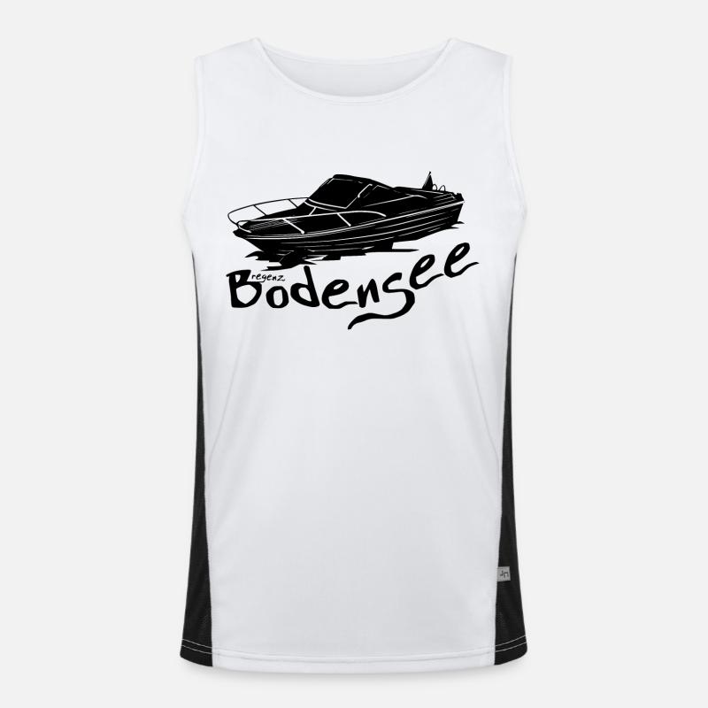 Motorboot schwarz Funktionelles Kontrast-Tank Top für Männer 