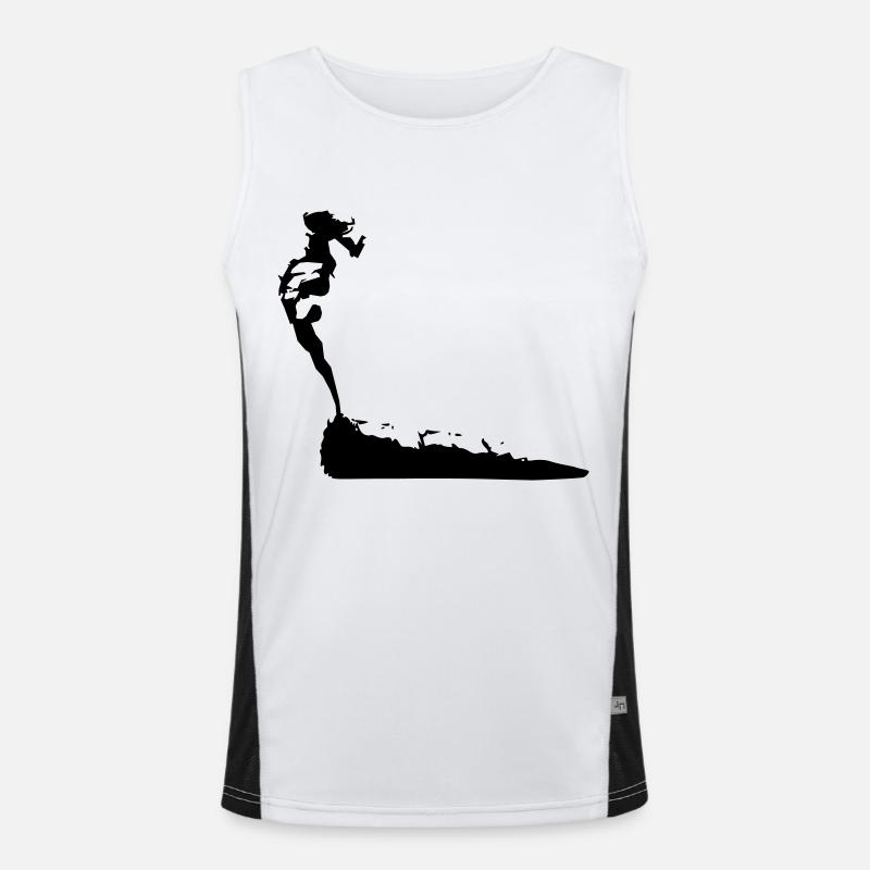 Fumer de l’herbe - lettrage avec image Débardeur respirant contrasté Homme 