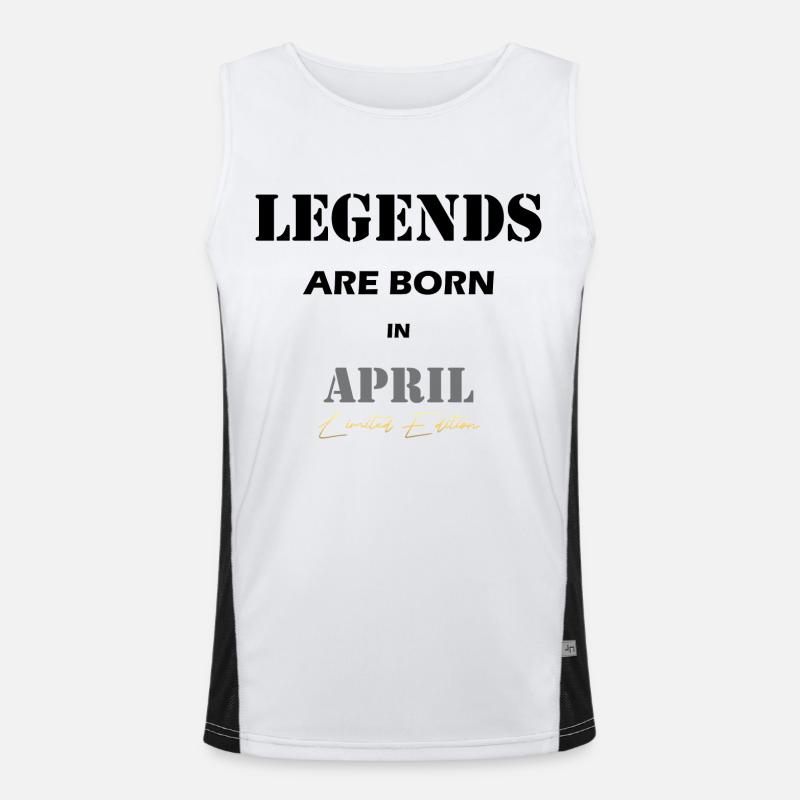 April Legends Gift noir Débardeur respirant contrasté Homme 