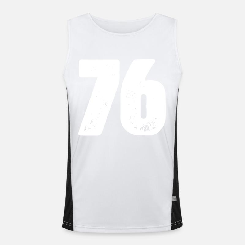 76 Maillot numéro Débardeur respirant contrasté Homme 