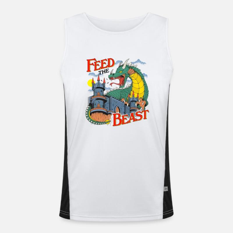 Das Tier füttern Funktionelles Kontrast-Tank Top für Männer 