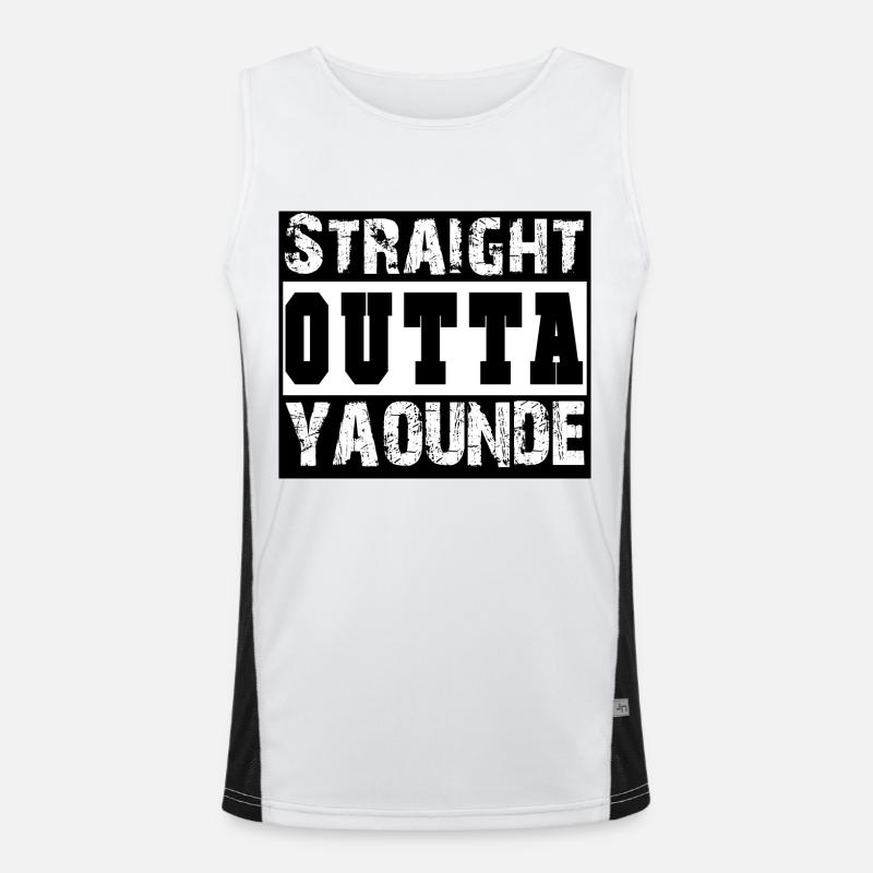 Straight Outta Yaoundé Vintage - hip-hip cool Débardeur respirant contrasté Homme