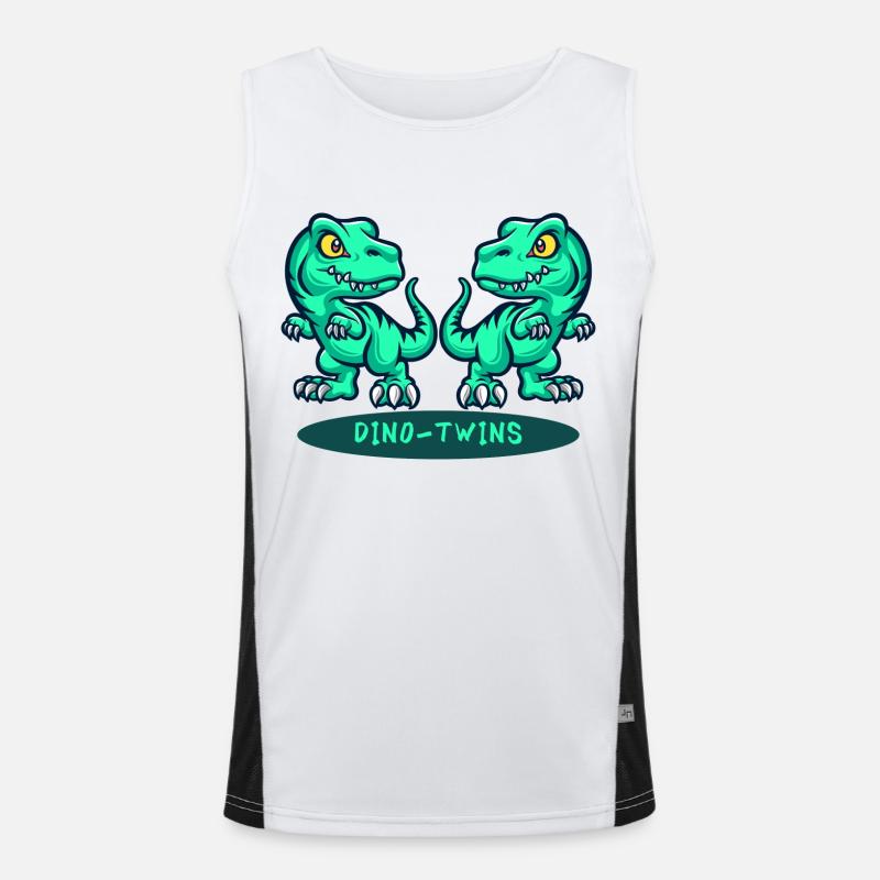DINO Funktionelles Kontrast-Tank Top für Männer 