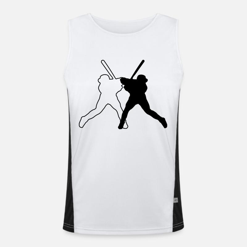 Baseballer Design 001 Men's Functional Contrast Tank Top 