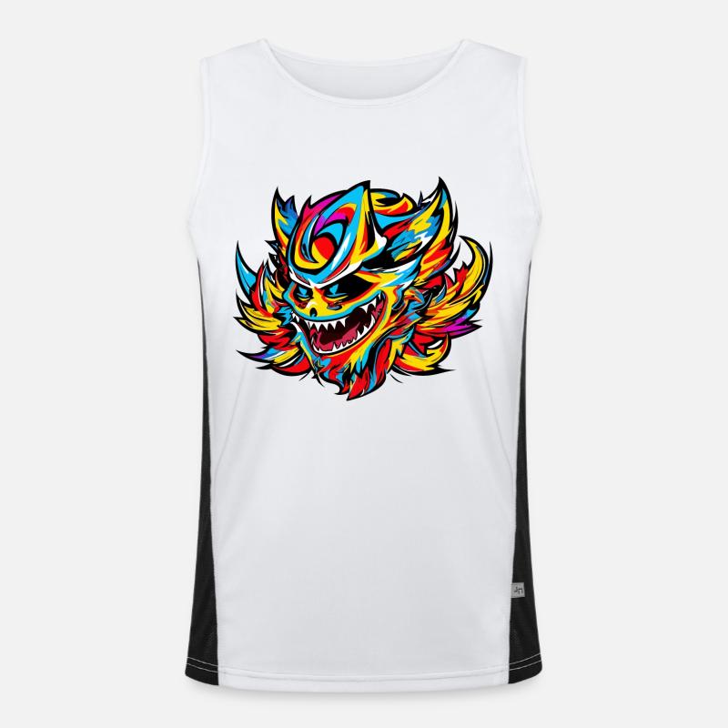 Glückliches Monster Funktionelles Kontrast-Tank Top für Männer 