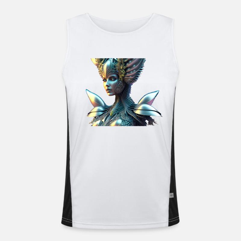 Fantasy Woman Biomechanical Men's Functional Contrast Tank Top 