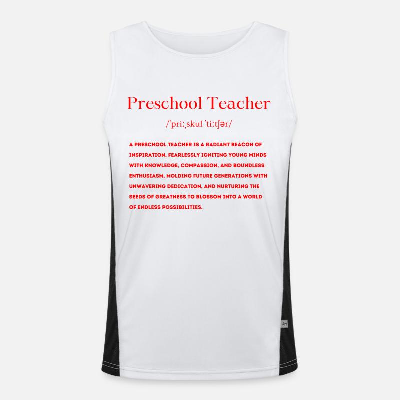 Vorschullehrer Definition Funktionelles Kontrast-Tank Top für Männer 