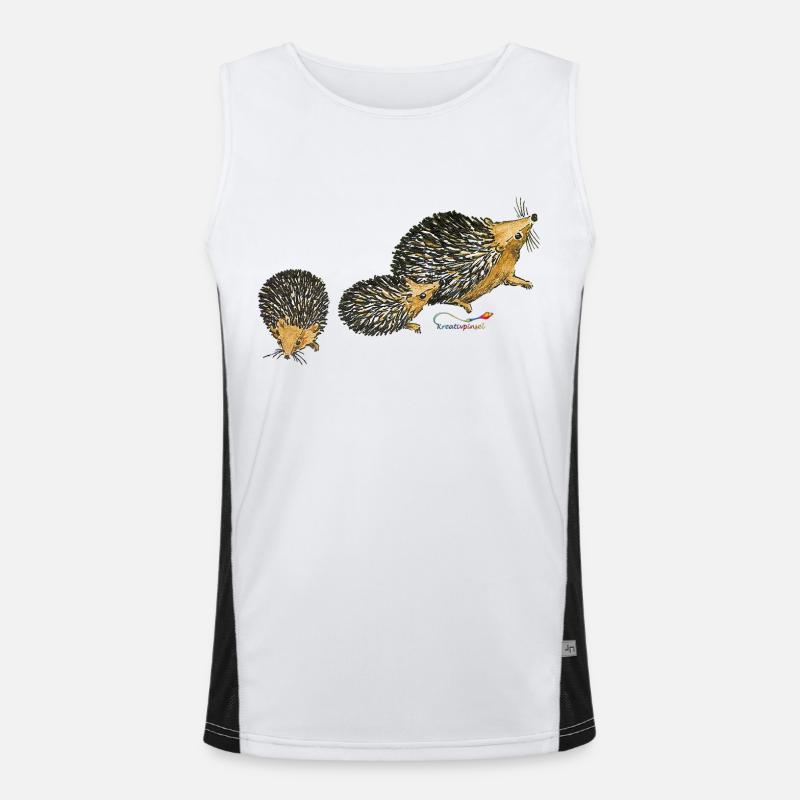 Igel Funktionelles Kontrast-Tank Top für Männer 