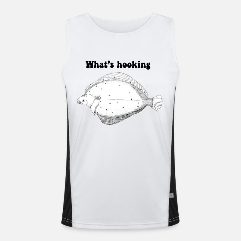 Whats Hooking Men's Functional Contrast Tank Top 