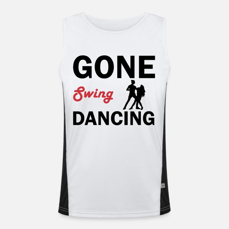 Dancing Dance Music Men's Functional Contrast Tank Top 