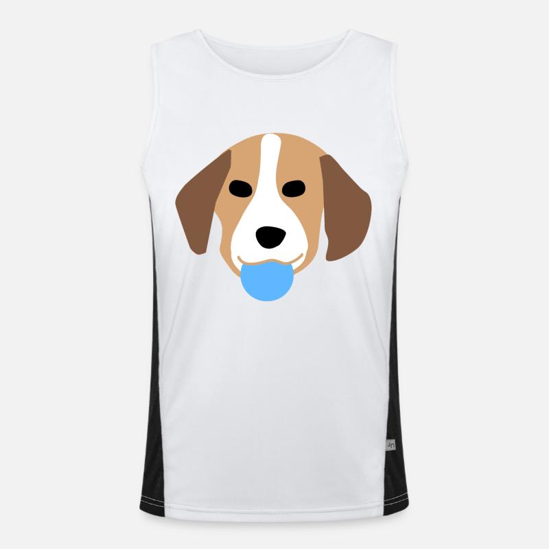 Welpengesicht 3 Funktionelles Kontrast-Tank Top für Männer 