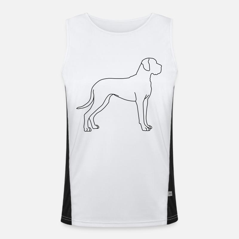 Great Dane Lineart 1 Men's Functional Contrast Tank Top 