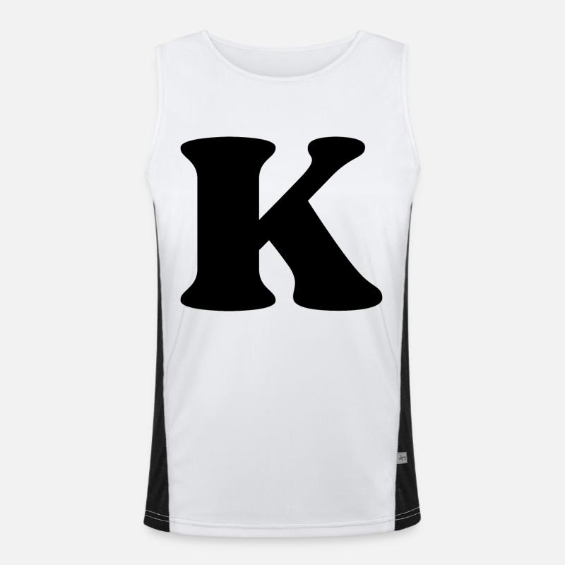 Buchstabe k Funktionelles Kontrast-Tank Top für Männer 