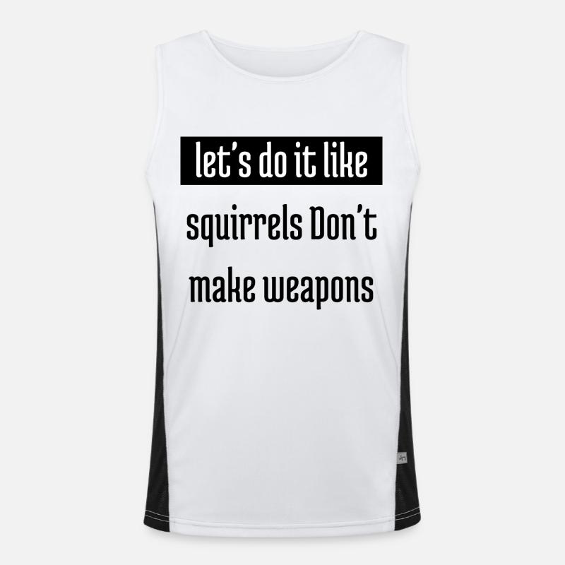 statement peace movement present present idea Funktionelles Kontrast-Tank Top für Männer 