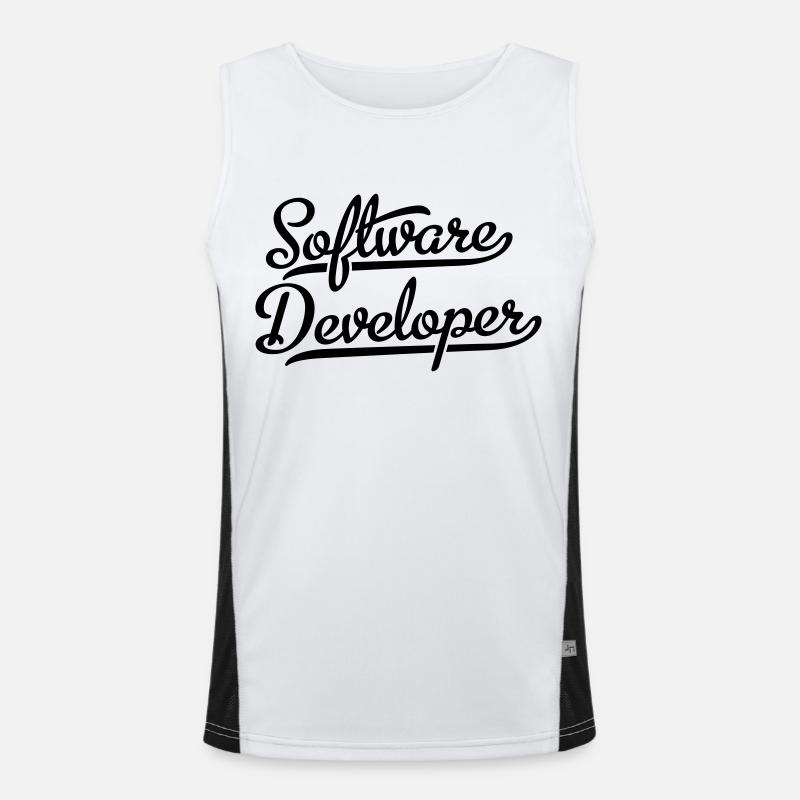 Software Developer Funktionelles Kontrast-Tank Top für Männer 