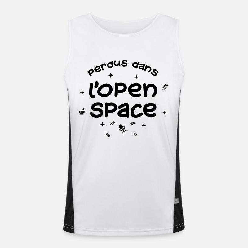 Perdus dans l'open space Débardeur respirant contrasté Homme 